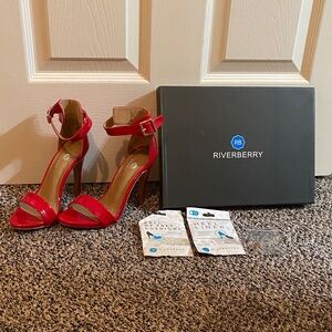 Red Ankle Strap Heels